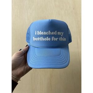 Otto Hat Cap Snap Back Unisex One Size Blue Funny Trucker Bleached My Butthole